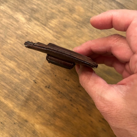 Vintage Coach Money Clip Wallet Card Holder Leather Dark Brown - Picture 5 of 11